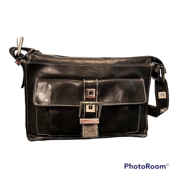 Perlina Bags Perlina Black Leather Shoulder Bag Poshmark